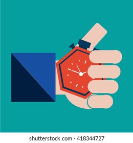 Human Hand Icon in color backdrop