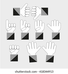 Human Hand Icon in color backdrop