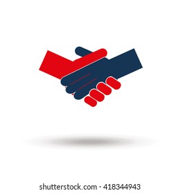 Human Hand Icon in color backdrop