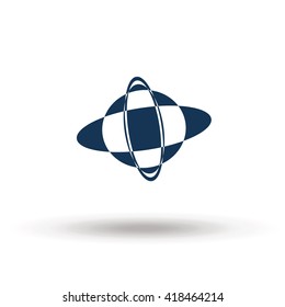 Human Hand Icon in color backdrop