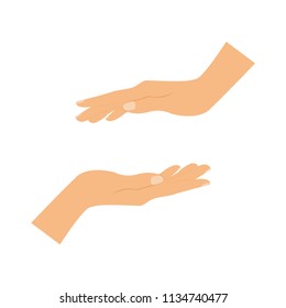 Human Hand Icon. Hand of help, wrist, palm. Vector illustration
