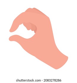 human hand icon on white background
