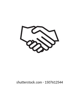 human hand icon in the style of line art