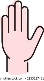 Human hand icon, vector illustration