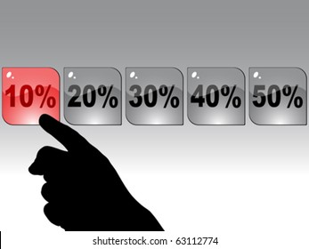human hand indicate the offer