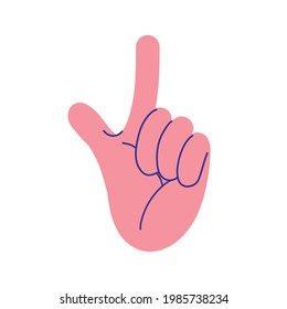 human hand L gesture icon