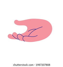 human hand lifting gesture icon