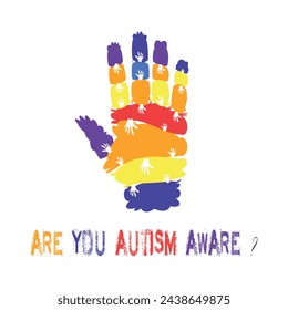 Human Hand Logo Made From A Variety Of Colorful Puzzles Showing Diversity And Difference On Autism Awareness Day