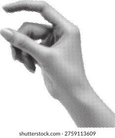 Human hand making a gesture indicating something very small