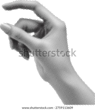 Human hand making a gesture indicating something very small