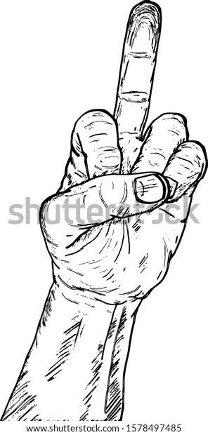 Human Hand Making Middle Finger Sign Stock Vector Royalty Free 1578497485