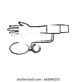 human hand with measuring pressure blood medicine