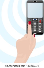 Human hand and the modern cell phone
