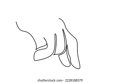 human hand moves with fingers walking