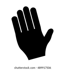 human hand in oath icon vector illustration design