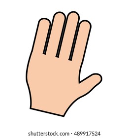 human hand in oath icon vector illustration design