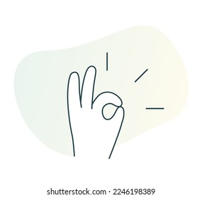 Human Hand - OK Gesture - Illustration as EPS 10 File