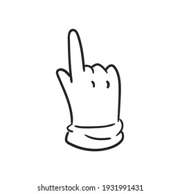 human hand on white background