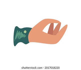 human hand on white background