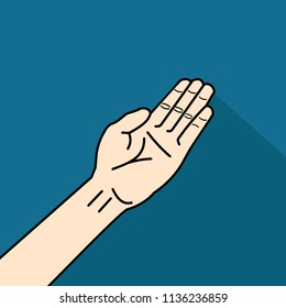 human hand, open palm 