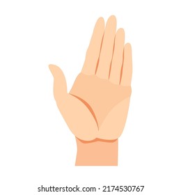 Human Hand Open Palm Gesture Arm Stock Vector (Royalty Free) 2174530767 ...