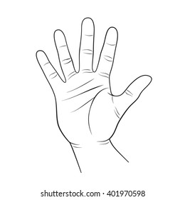 Hand with Five Fingers Images, Stock Photos & Vectors | Shutterstock