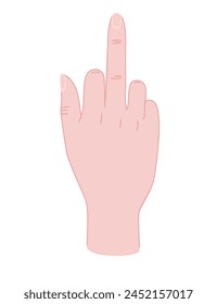 Human Hand Handpalm Gesture Vektorillustration isoliert auf weißem Hintergrund