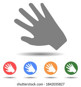 vector de icono de la palma de mano humana
