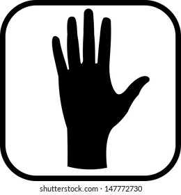 Human hand palm vector isolated