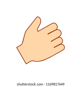 Human hand part icon isolated on white background. Vector illustration