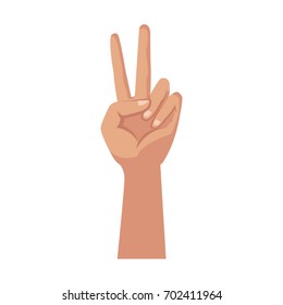 human hand peace and love gesturing icon