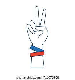 human hand peace and love gesturing icon