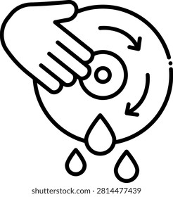 Human hand performing a circular massage motion on a breast. This manual technique stimulates milk flow and relieves engorgement. Perfect for lactation consulting materials and maternal health guides.