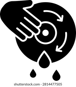 Human hand performing a circular massage motion on a breast. This manual technique stimulates milk flow and relieves engorgement. Perfect for lactation consulting materials and maternal health guides.