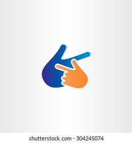 human hand pointer icon vector design