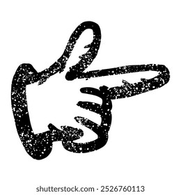  Human hand with pointing finger in grunge style