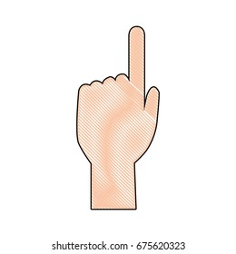 human hand pointing finger index icon