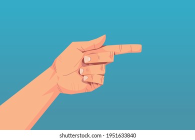 human hand pointing finger on something communication language gesturing concept horizontal