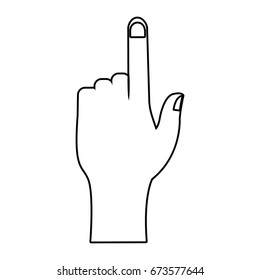 human hand pointing finger touch concept