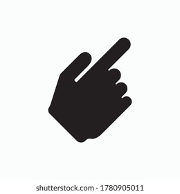 Human Hand Pointing Towards the side Icon for Graphic Design Projects on white background. Vector illustration. Eps 10 vector file.