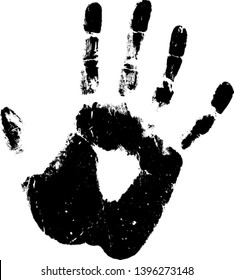 Human hand print silhouette