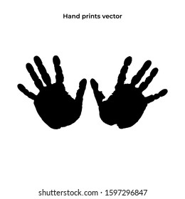 Human hand print vector illustration