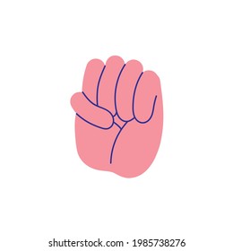 human hand punch gesture icon