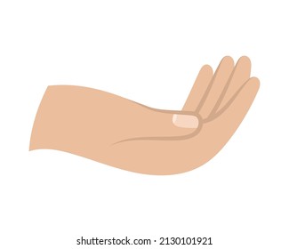 icono de gesto de recepción de mano humana