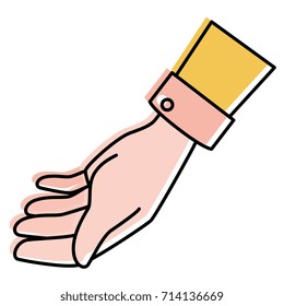 human hand receiving icon