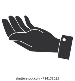 human hand receiving icon