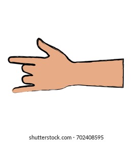 human hand rock and roll gesture icon