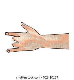 human hand rock and roll gesture icon