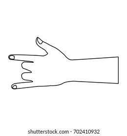 human hand rock and roll gesture icon