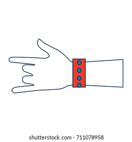human hand rock and roll gesture icon